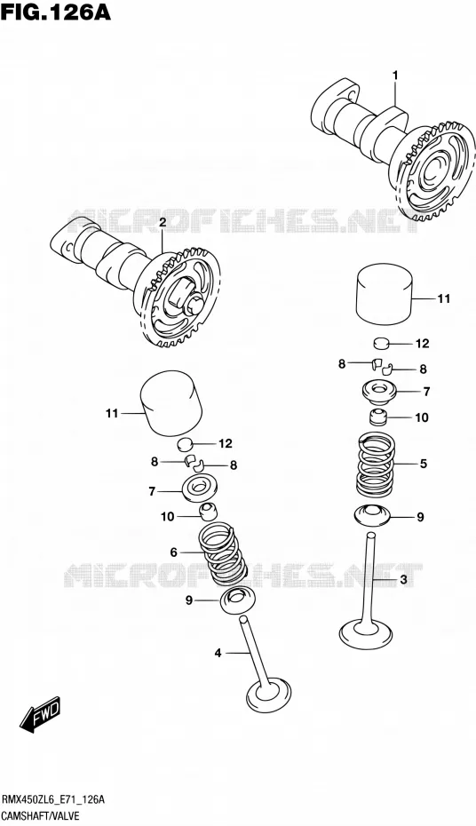 NOKKENAS - VALVES Suzuki MOTO 450 RMX 2016  RMX450Z L6 (E71)