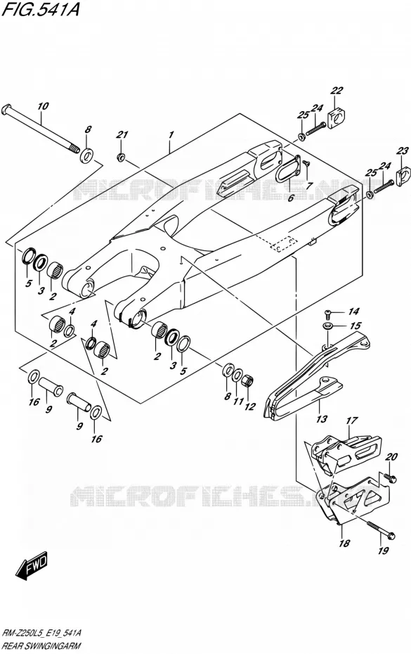 SWINGARM Suzuki MOTO 250 RM-Z 2015  RM-Z250 L5 (E19)