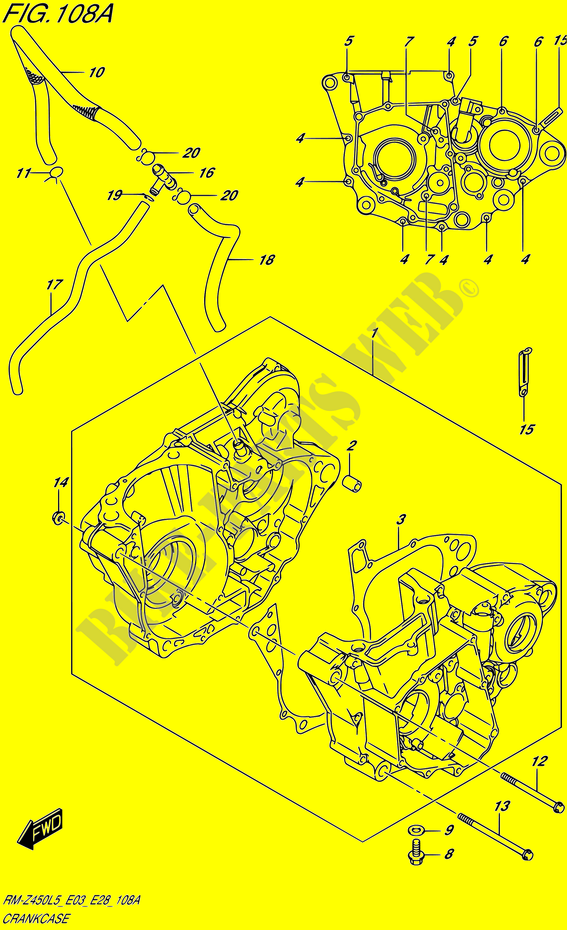 CASING voor Suzuki RM-Z 450 2015