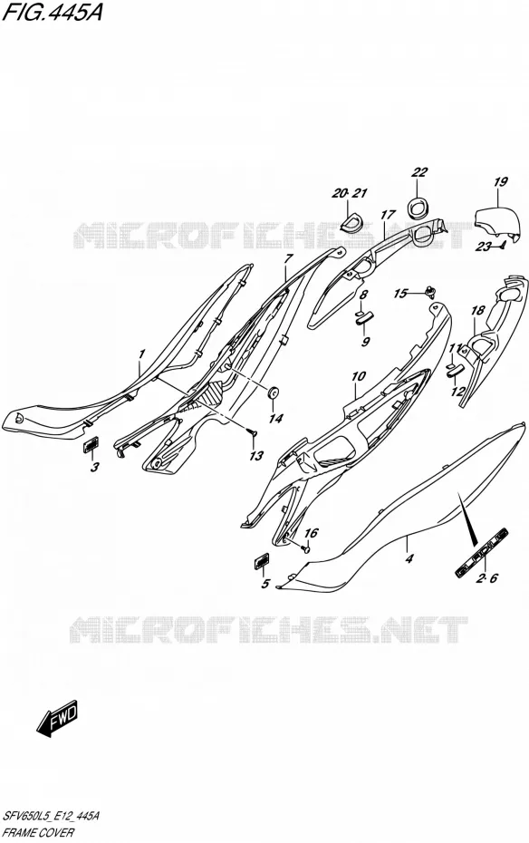 ACHTER KUIP Suzuki MOTO 650 GLADIUS 2015  SFV650 L5 (E12)