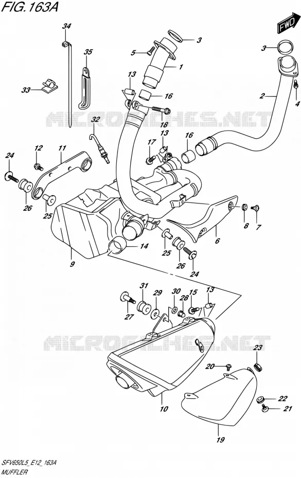 GELUIDDEMPER Suzuki MOTO 650 GLADIUS 2015  SFV650 L5 (E12)