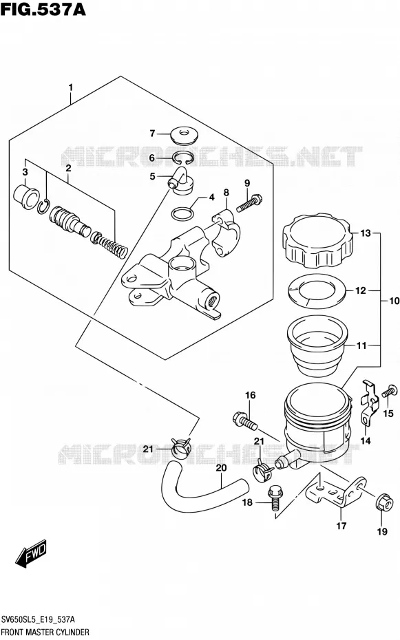 FRONT HOOFDREMCILINDER Suzuki MOTO 650 SV-S 2015  SV650S L5 (E19)