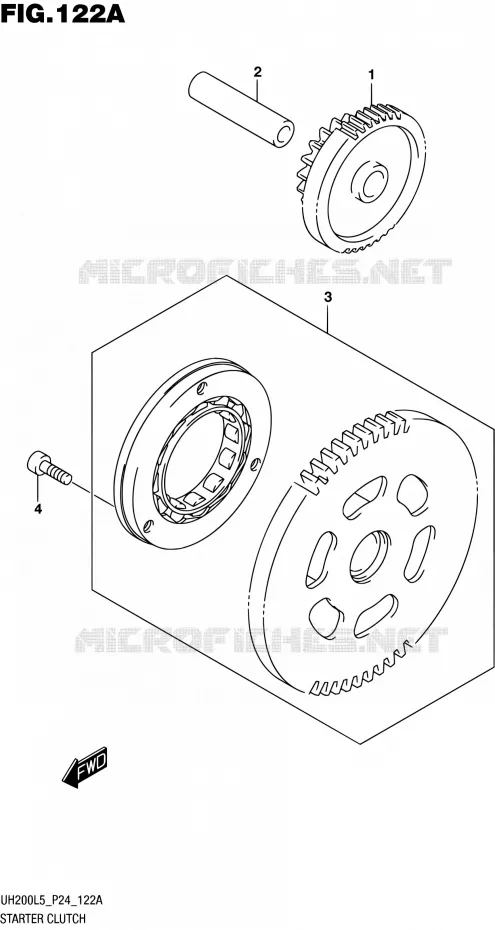 STARTMOTOR CLUTCH Suzuki SCOOTER 200 BURGMAN 2015  UH200 L5 (P24)