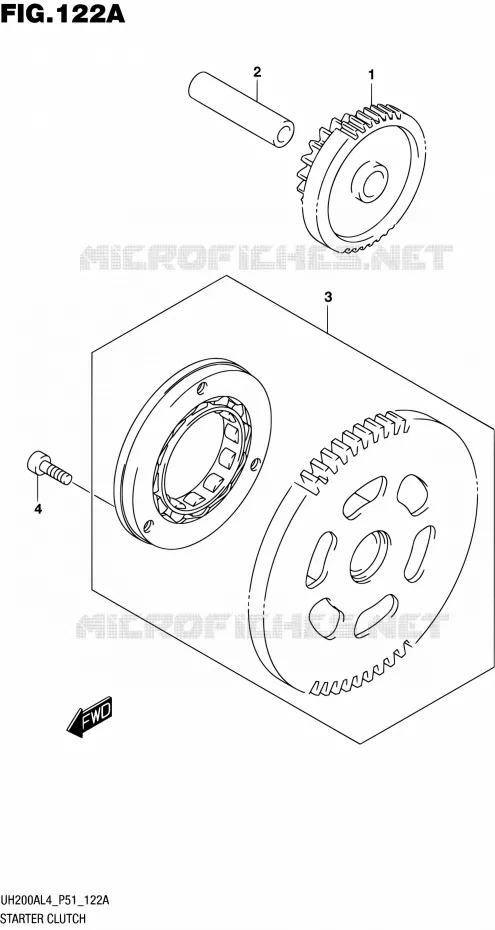 STARTMOTOR CLUTCH Suzuki SCOOTER 200 BURGMAN 2014  UH200A L4 (P51)