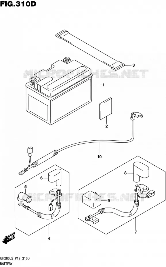 ACCU (UH200L5 P53) Suzuki SCOOTER 200 BURGMAN 2015  UH200A L5 (P19)