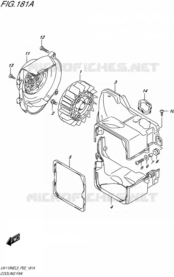 KOELVENTILATOR Suzuki SCOOTER 110 ADDRESS 2015  UK110NE L5 (P19)