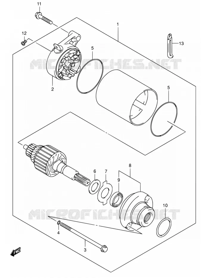 STARTMOTOR Suzuki MOTO 125 INTRUDER 2007  VL125U K7