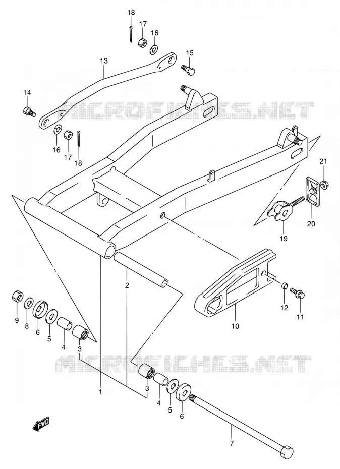 SWINGARM Suzuki MOTO 125 INTRUDER 2000  VL125U Y