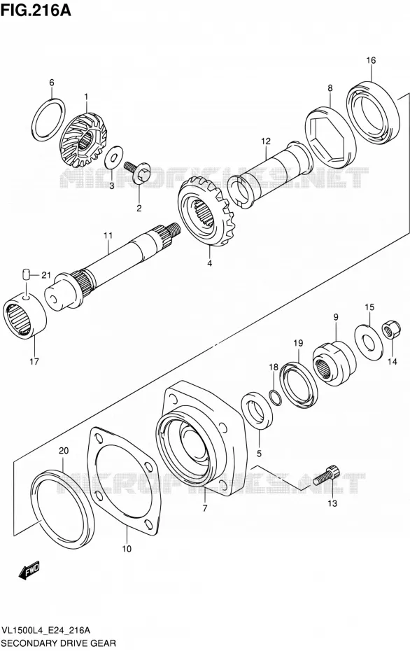 AANDRIJFAS Suzuki MOTO 1500 INTRUDER 2014  VL1500 L4/VL1500B L4 (E24)