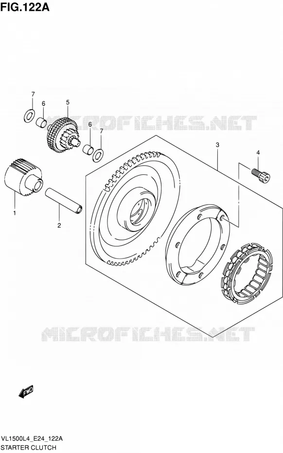 STARTMOTOR CLUTCH Suzuki MOTO 1500 INTRUDER 2014  VL1500 L4/VL1500B L4 (E24)