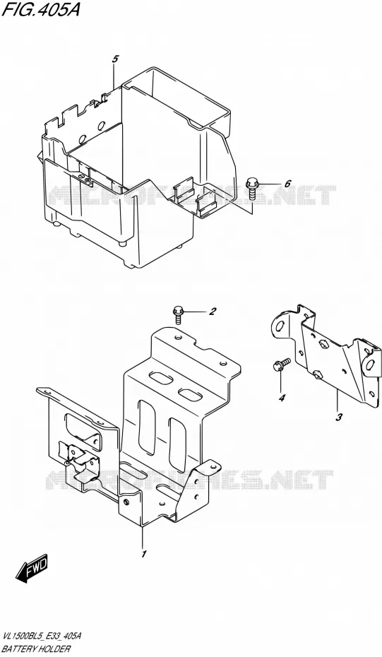 ACCU BOX - TOOLS Suzuki MOTO 1500 BOULEVARD 2015  VL1500B L5 (E33)