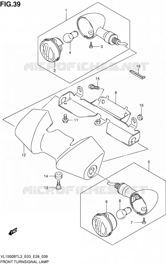 FRONT INDICATOREN Suzuki MOTO 1500 BOULEVARD 2013  VL1500BT L3 (E03,E28,E33)
