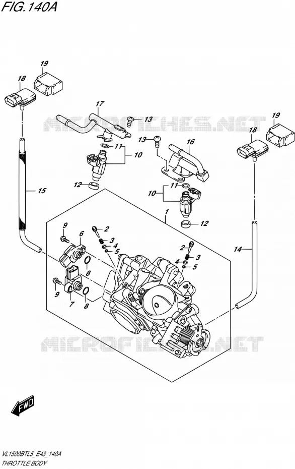 GASKLEPHUIS Suzuki MOTO 1500 INTRUDER 2015  VL1500BT L5 (E43)