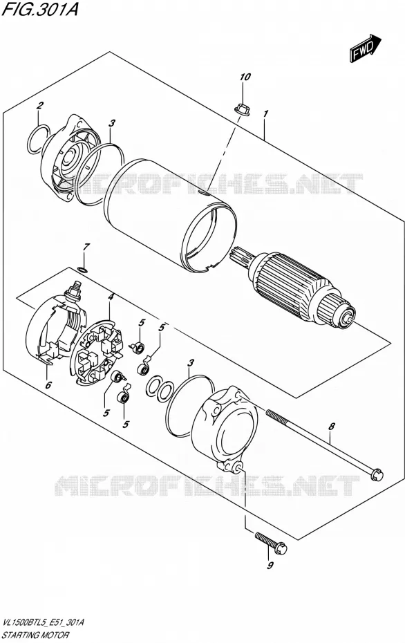 STARTMOTOR Suzuki MOTO 1500 INTRUDER 2015  VL1500BT L5 (E51)