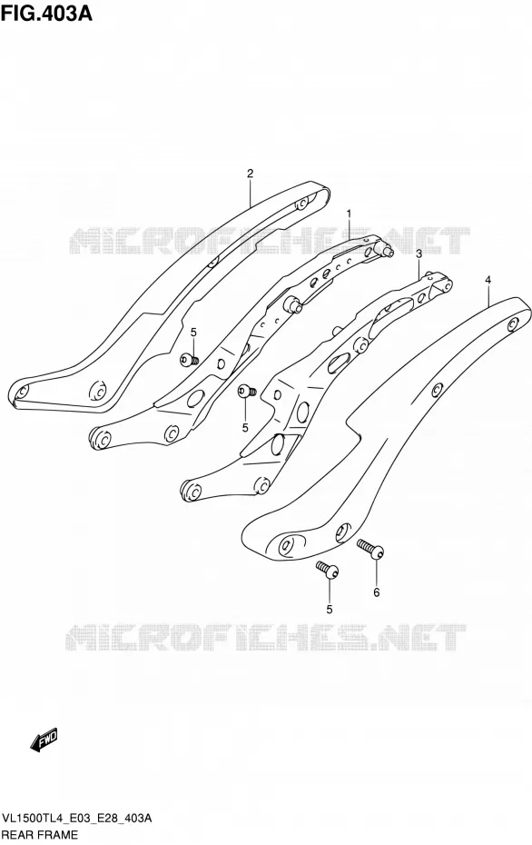 ACHTER FRAME Suzuki MOTO 1500 BOULEVARD 2014  VL1500T L4 (E03,E28,E33)