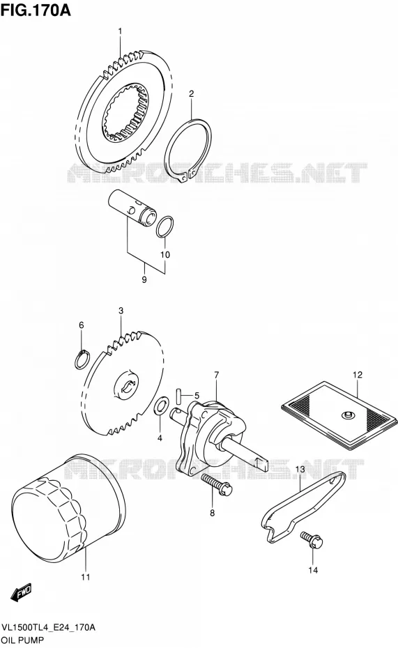 OLIEPOMP Suzuki MOTO 1500 BOULEVARD 2014  VL1500T L4 (E24)