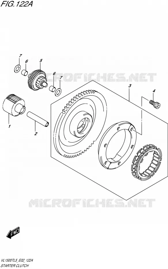 STARTMOTOR CLUTCH Suzuki MOTO 1500 BOULEVARD 2015  VL1500T L5 (E19)