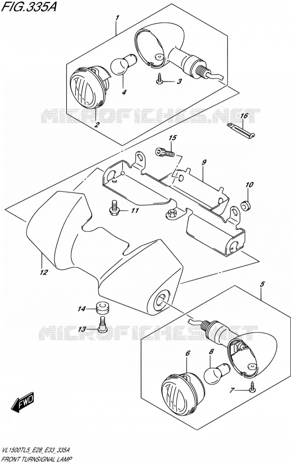 FRONT INDICATOREN Suzuki MOTO 1500 BOULEVARD 2015  VL1500T L5 (E28,E33)