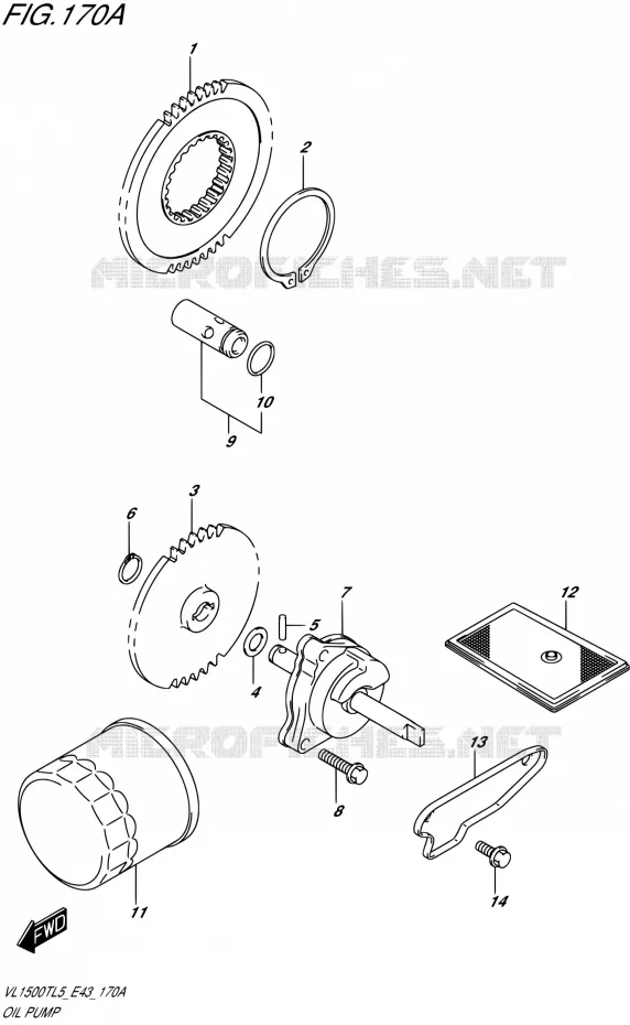 OLIEPOMP Suzuki MOTO 1500 BOULEVARD 2015  VL1500T L5 (E43)