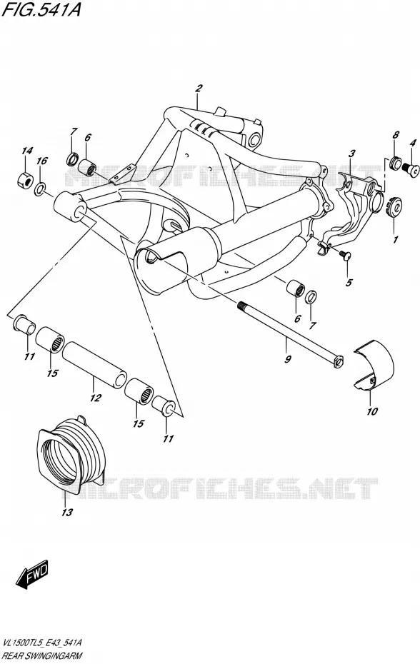 SWINGARM Suzuki MOTO 1500 BOULEVARD 2015  VL1500T L5 (E43)
