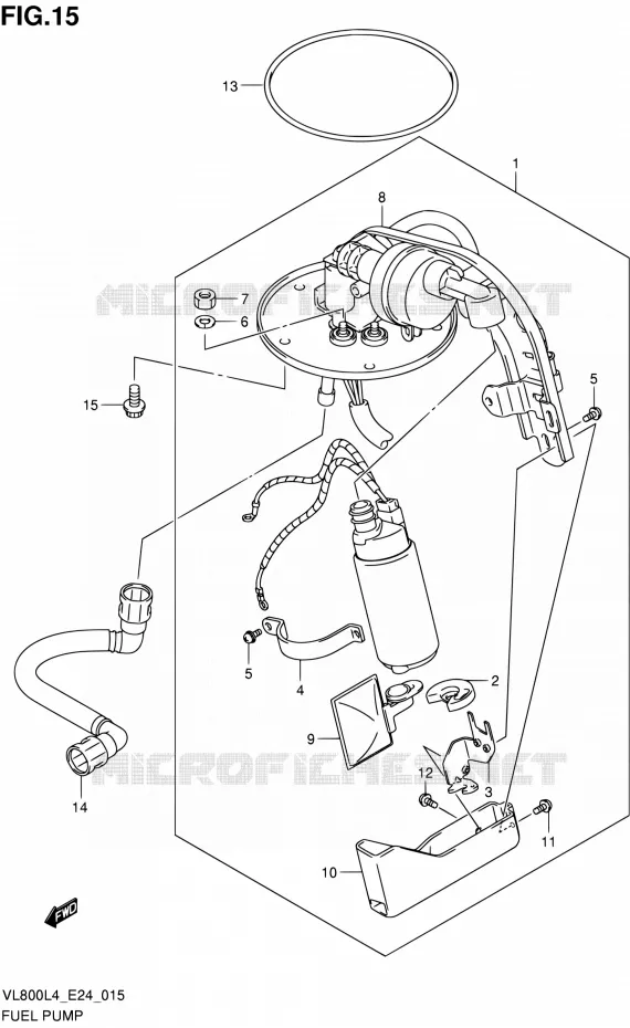 BENZINE POMP Suzuki MOTO 800 INTRUDER 2014  VL800 L4/VL800T L4