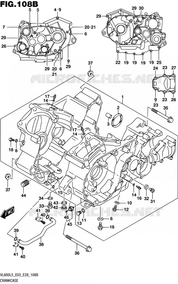 CASING (VL800L5 E33) Suzuki MOTO 800 BOULEVARD 2015  VL800 L5/VL800T L5