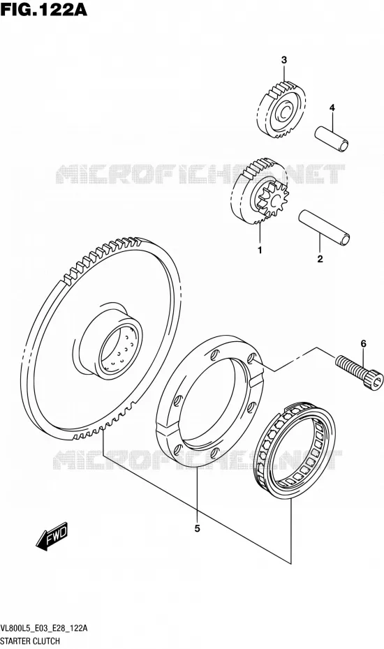 STARTMOTOR CLUTCH Suzuki MOTO 800 BOULEVARD 2015  VL800 L5/VL800T L5