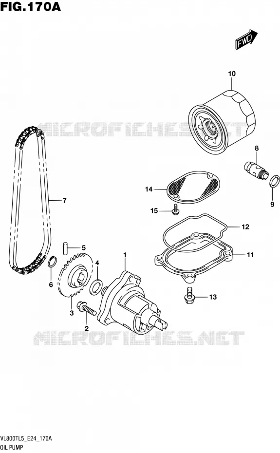 OLIEPOMP Suzuki MOTO 800 BOULEVARD 2015  VL800T L5 (E24)