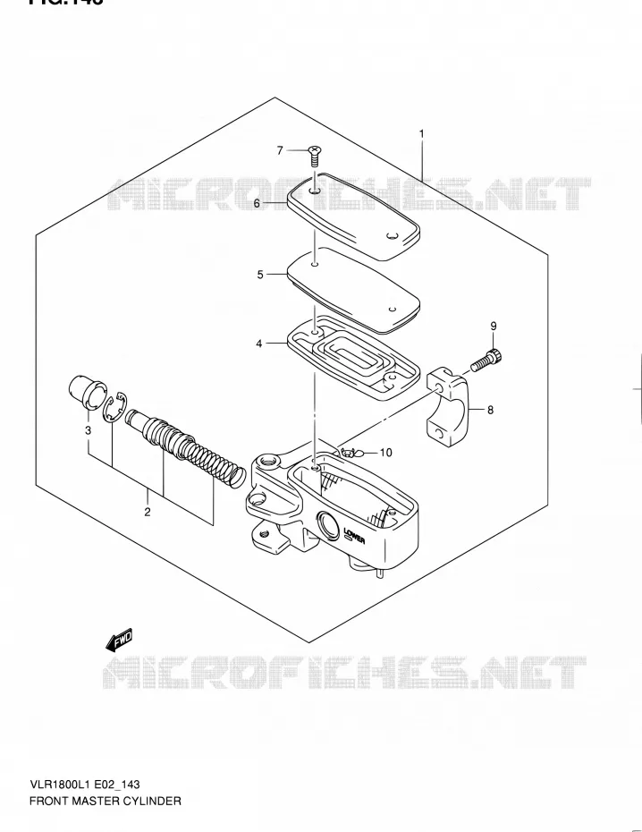 FRONT HOOFDREMCILINDER Suzuki MOTO 1800 INTRUDER 2011  VLR1800T L1 (E02,E19,24)