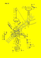 CARBURATOR (REAR)(MODELE H/J/K/L/M/N/P/R) voor Suzuki INTRUDER 1400 1990