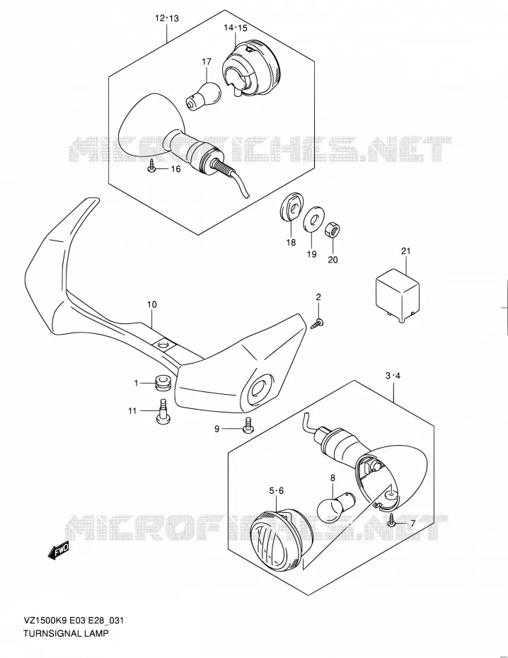 INDICATOREN Suzuki MOTO 1500 BOULEVARD 2010  VZ1500 L0 (E33)