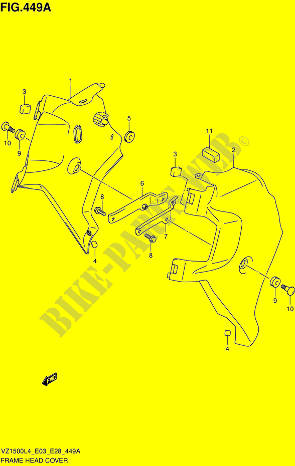 FRONT FRAME COVER voor Suzuki BOULEVARD 1500 2014