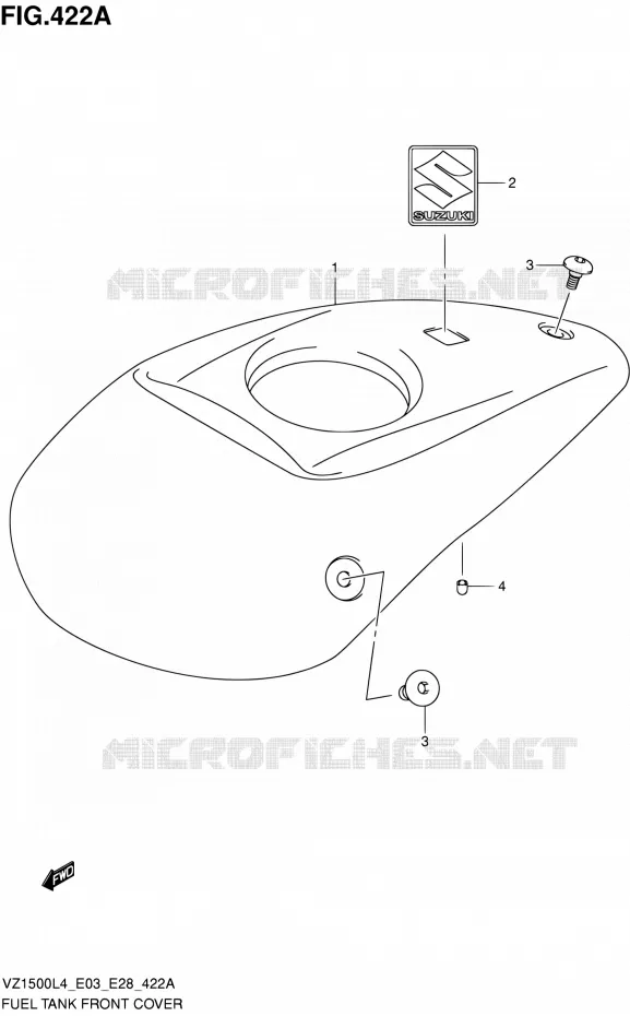 FUEL TANK VOORKLEP Suzuki MOTO 1500 BOULEVARD 2014  VZ1500 L4 (E03,E28,E33)