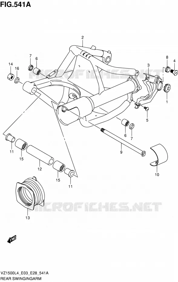 SWINGARM Suzuki MOTO 1500 BOULEVARD 2014  VZ1500 L4 (E03,E28,E33)