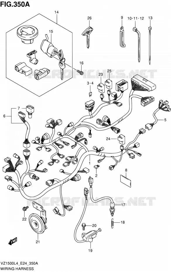 BEDRADING Suzuki MOTO 1500 BOULEVARD 2014  VZ1500 L4 (E24)
