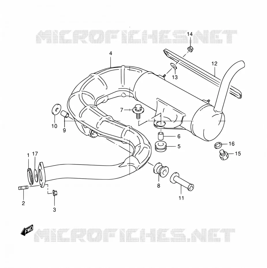 GELUIDDEMPER Suzuki QUAD 80 QUADSPORT 2001  LT80 Y (P01,P02,P94)