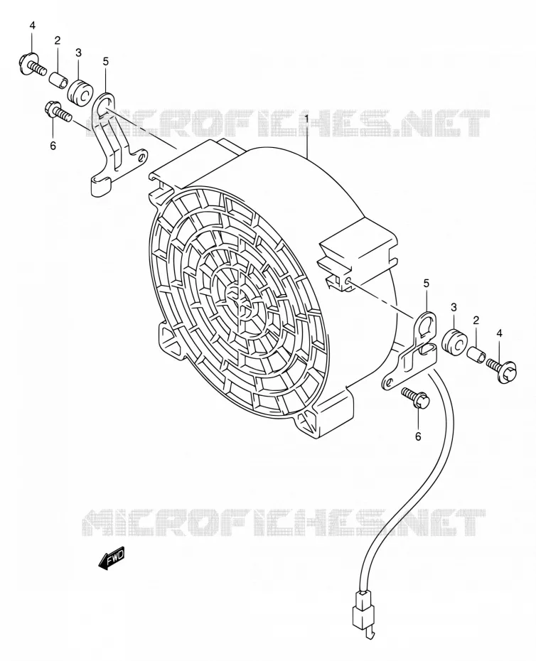 KOELVENTILATOR Suzuki QUAD 400 EIGER 2007  LT-A400F K7 (P03,P28,P33)