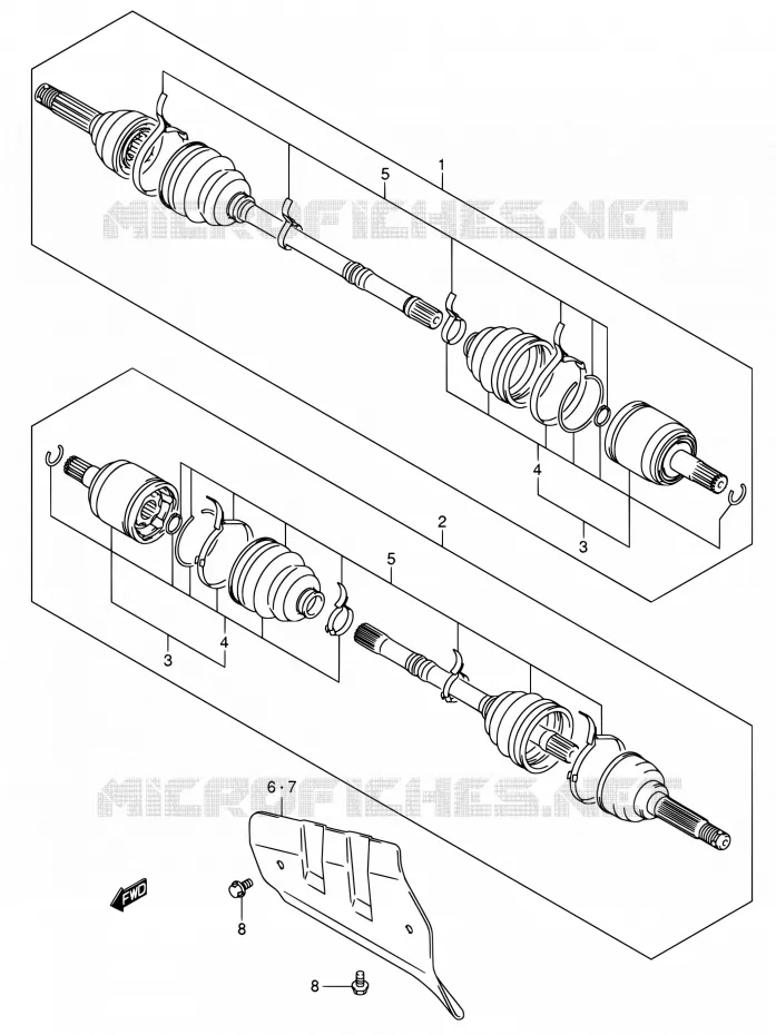 VOORAS (MODEL K5/K6/K7) Suzuki QUAD 400 EIGER 2007  LT-A400F K7 (P03,P28,P33)