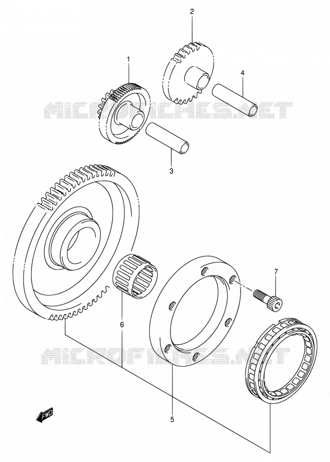 STARTMOTOR CLUTCH Suzuki QUAD 400 EIGER 2007  LT-A400F K7 (P17,P24)