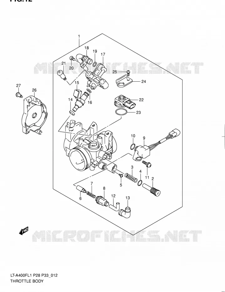 GASKLEPHUIS Suzuki QUAD 400 KINGQUAD 2011  LT-A400F L1/LT-A400FZ L1 (P03,P28,P33)