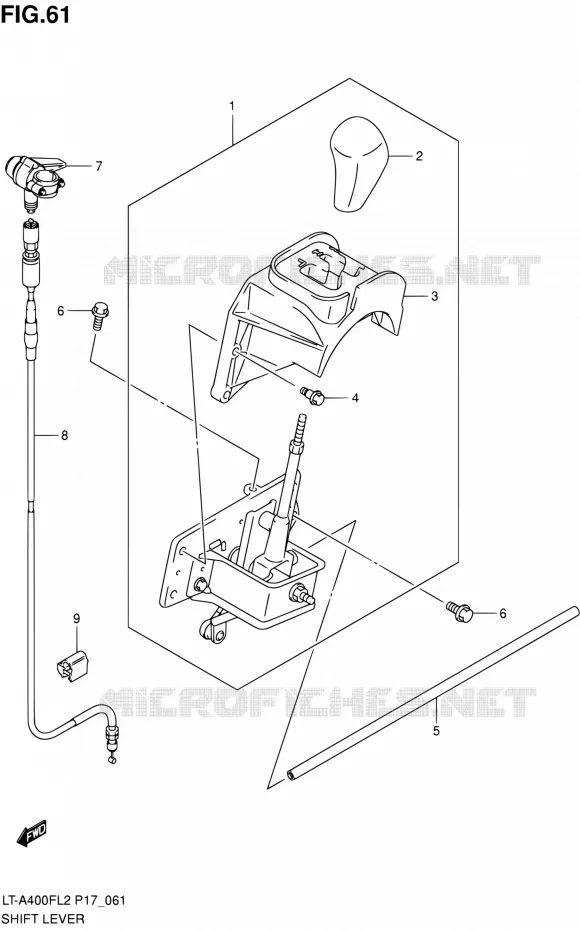 VERSNELLINGSPOOK Suzuki QUAD 400 KINGQUAD 2012  LT-A400F L2/LT-A400FZ L2 (P17,P24)