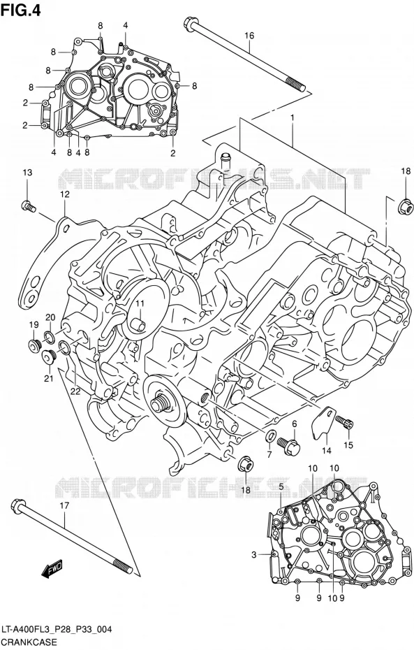 CASING Suzuki QUAD 400 KINGQUAD 2013  LT-A400F L3/LT-A400FZ L3 (P03,P28,P33)