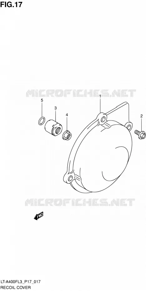 ALTERNATOR COVER Suzuki QUAD 400 KINGQUAD 2015  LT-A400F L3/LT-A400FZ L3 (P17,P24)