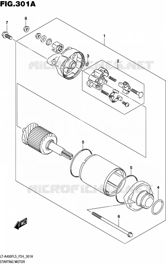 STARTMOTOR Suzuki QUAD 400 KINGQUAD 2015  LT-A400F L5 (P24)