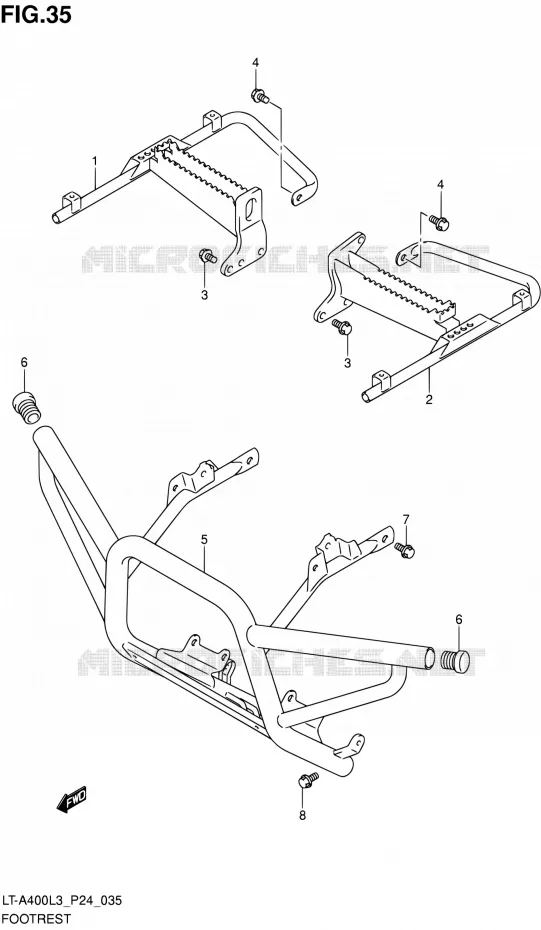 FOOTREST Suzuki QUAD 400 KINGQUAD 2013  LT-A400 L3 (P24)