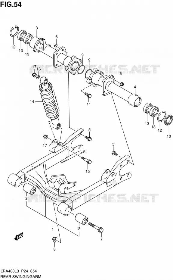 SWINGARM Suzuki QUAD 400 KINGQUAD 2013  LT-A400 L3 (P24)