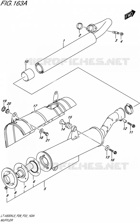 GELUIDDEMPER Suzuki QUAD 500 KINGQUAD 2015  LT-A500X L5/LT-A500XZ L5 (P03,P28,P33)