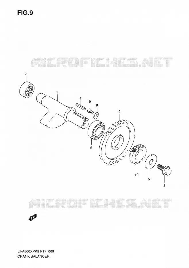 CRANK BALANCER Suzuki QUAD 500 KINGQUAD 2010  LT-A500XP L0 (P17,P24)