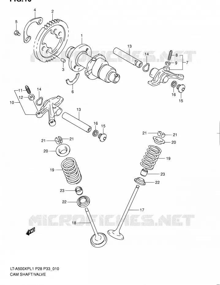 NOKKENAS - VALVES Suzuki QUAD 500 KINGQUAD 2011  LT-A500XP L1/LT-A500XPZ L1 (P03,P28,P33)