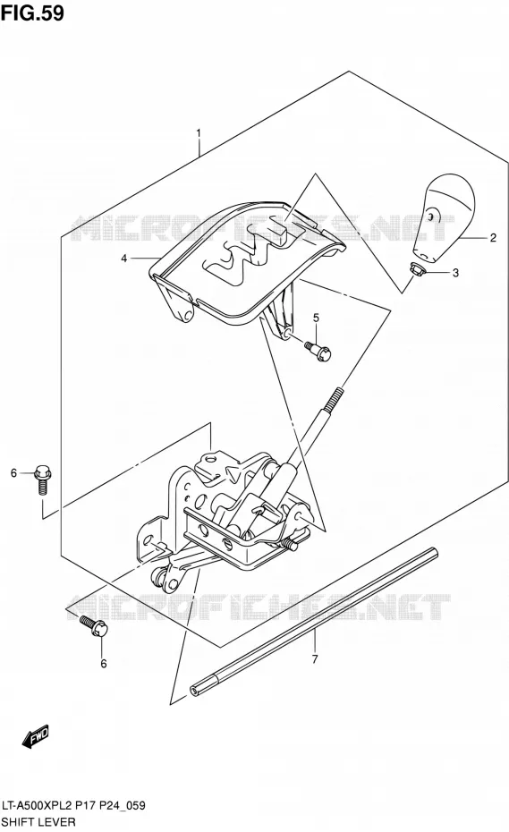 VERSNELLINGSPOOK Suzuki QUAD 500 KINGQUAD 2012  LT-A500XP L2/LT-A500XPZ L2 (P17,P24)